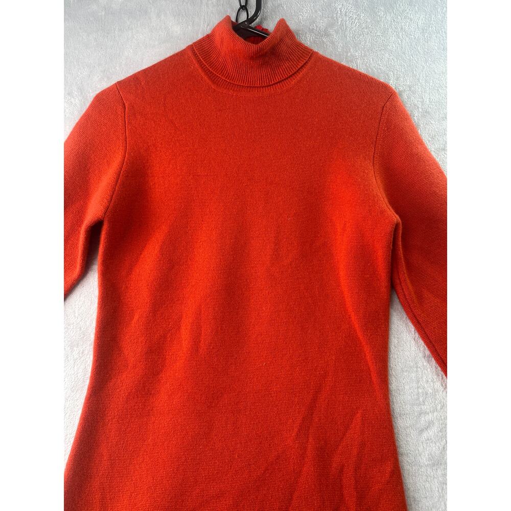 TSE Orange Cashmere Turtleneck Long-Sleeve Dress – S - Picture 2 of 6